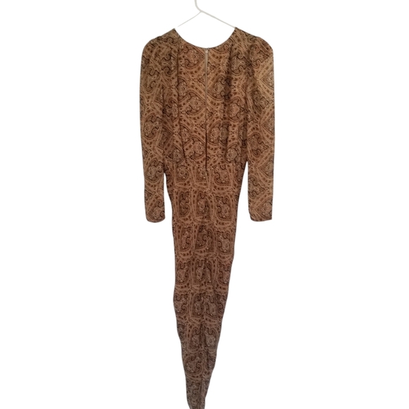 Ronny Kobo Astrid Paisley Ruched Silk Midi Cocktail Dress Size XL Multicolored - Picture 3 of 16